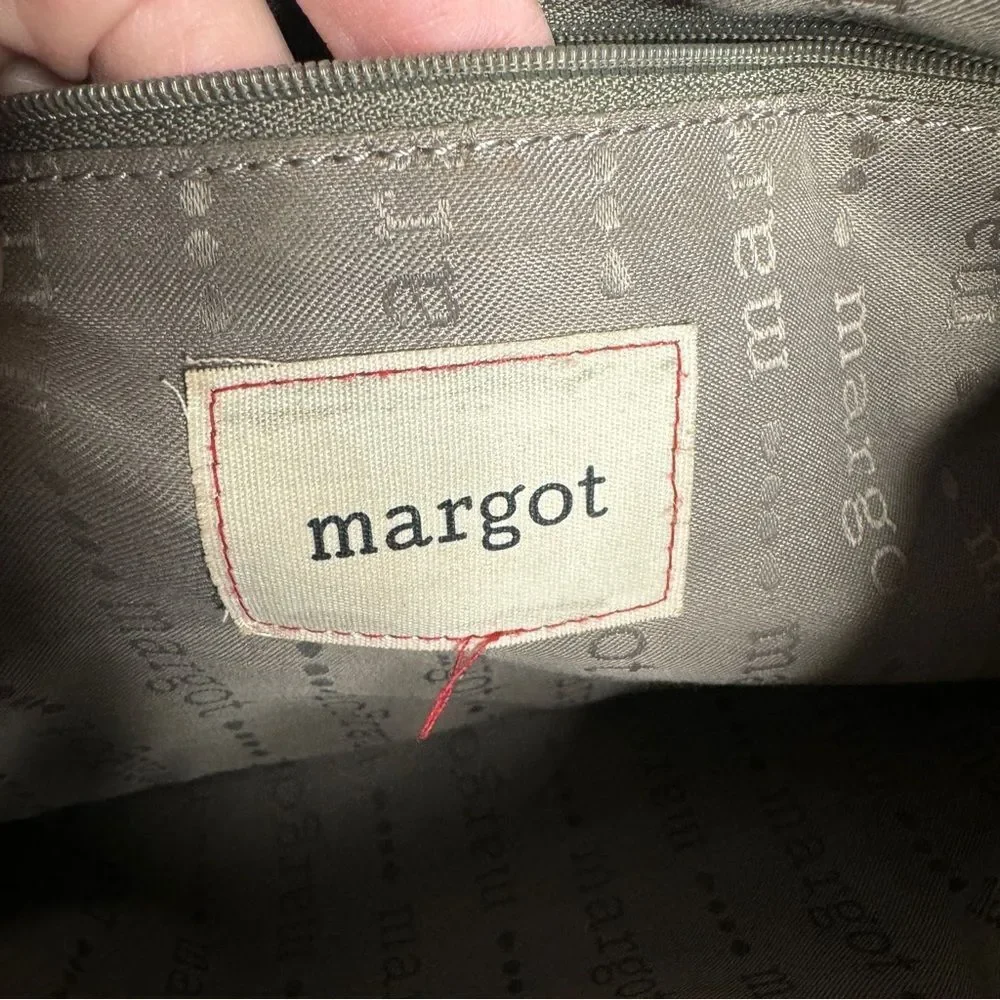 Margot black tan Colorblock Supple Leather Shoulder Bag Soft Slouchy Classic